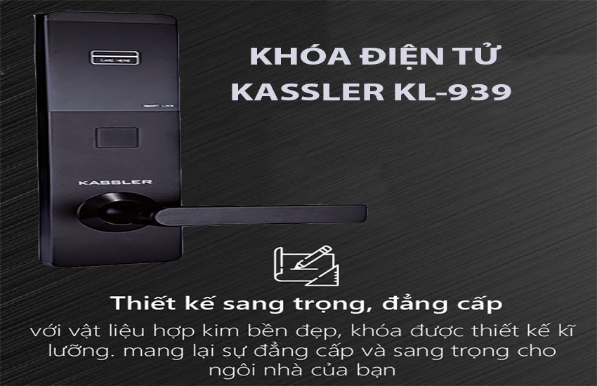 Khóa cửa điện tử bằng thẻ từ Kassler KL-393 - Hàng chính hãng