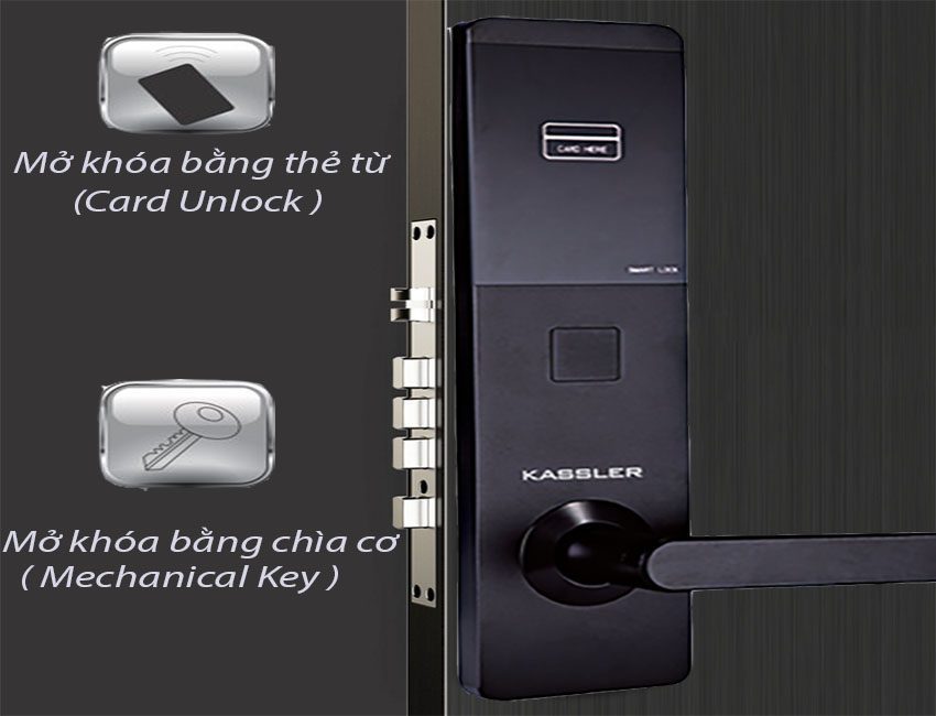 Khóa cửa điện tử bằng thẻ từ Kassler KL-393 - Hàng chính hãng