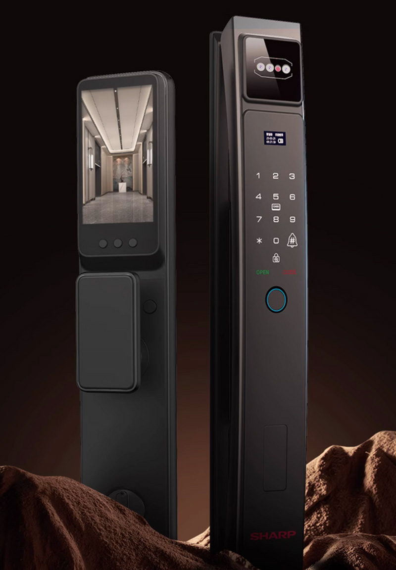 Khóa cửa điện tử kết hợp nhận diện khuôn mặt Sharp H3-FV