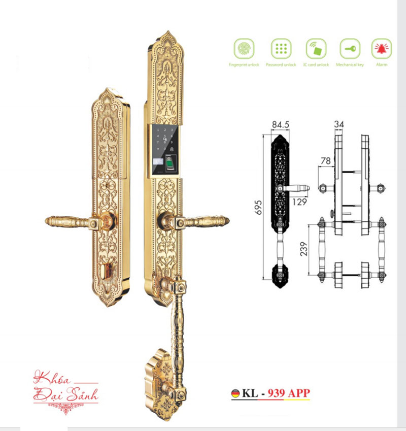 Khóa đại sảnh Kassler KL-939 APP - Hàng chính hãng