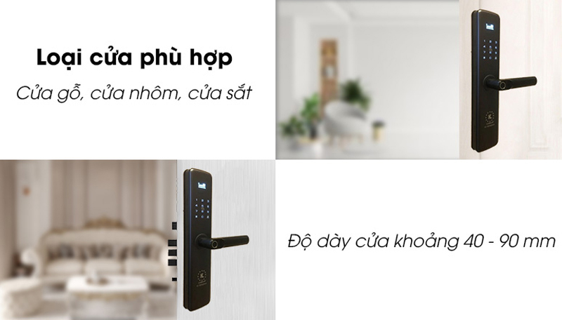 Phù hợp lắp đặt cho nhiều loại cửa