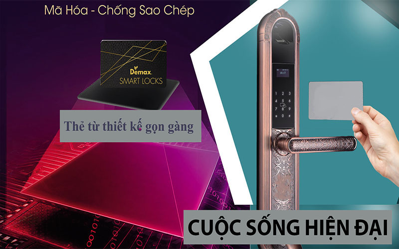 Khóa đại sảnh, biệt thự Demax SL-8915P - Hàng chính hãng