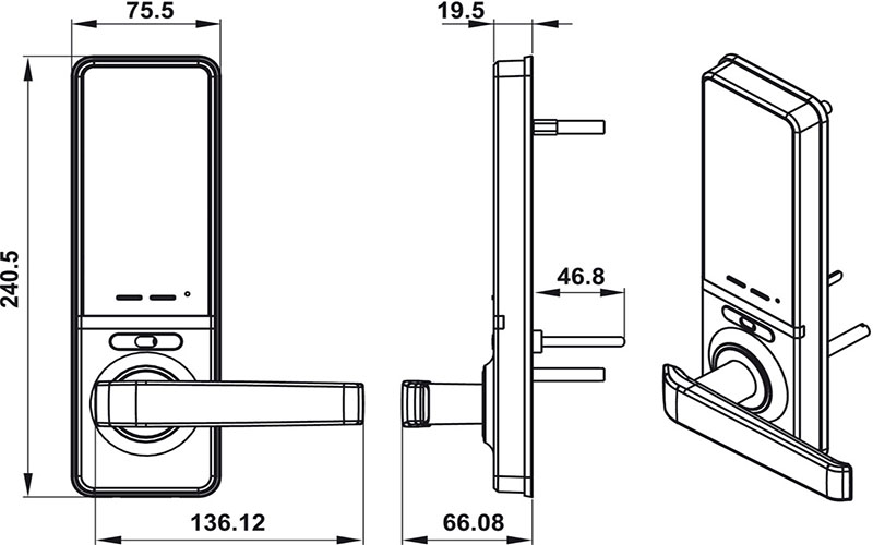 Khóa điện tử Hafele EL7000-TC 912.05.496