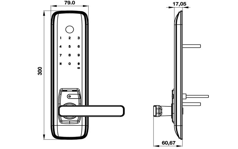 Khóa điện tử Hafele EL7800-TCS 912.05.763 - Hàng chính hãng