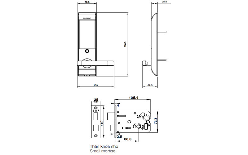 Khóa điện tử Hafele EL7900-TCB 912.05.646 - Hàng chính hãng