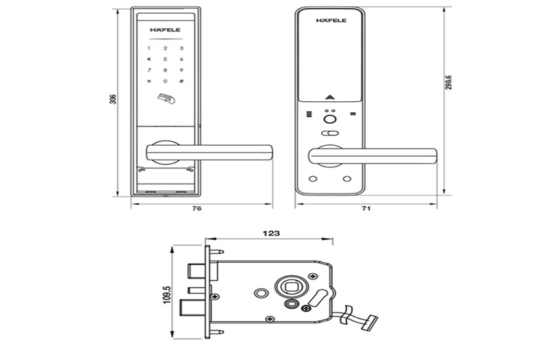 Khóa điện tử Hafele EL8000-TC/ 912.05.359