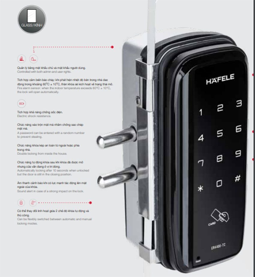 Khóa điện tử Hafele ER4400-TC 912.05.700 - Hàng chính hãng