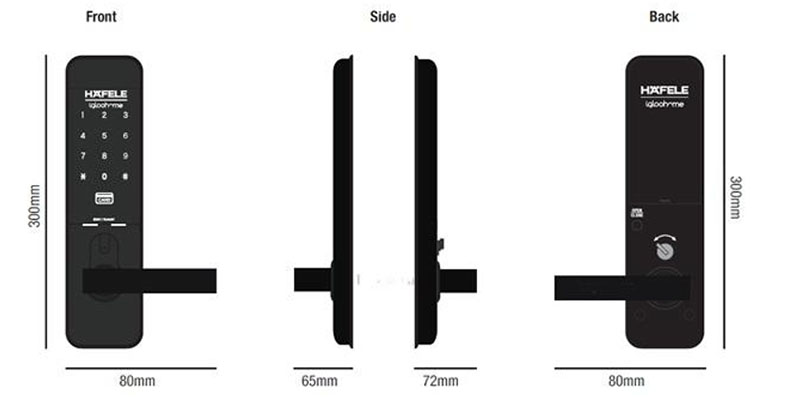 Khóa điện tử Hafele Igloohome EL8500-TCB/ 912.05.384 - Hàng chính hãng