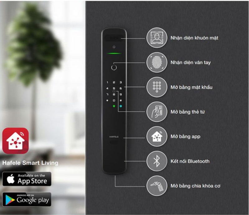 Khóa điện tử Hafele PP9100 Màu đen (912.20.697) - Hàng chính hãng