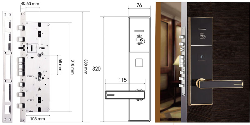Khóa điện tử thẻ từ Demax HSL605 - Hàng chính hãng