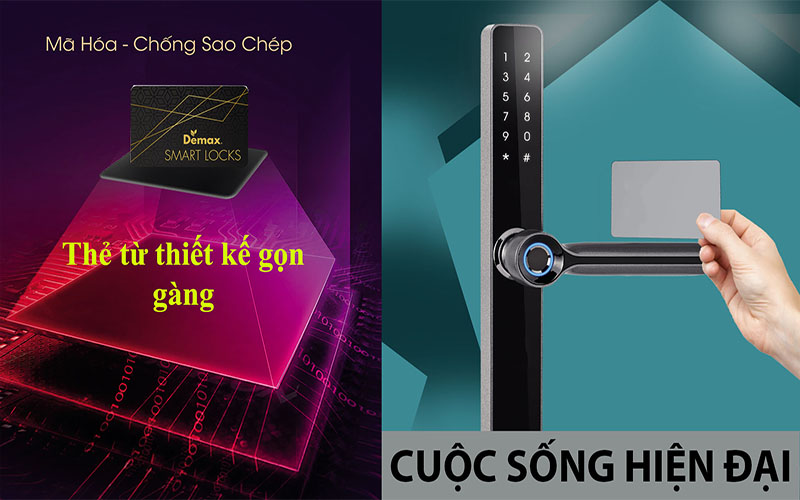 Tính năng thẻ từ của Khóa điện tử thông minh Demax SL102