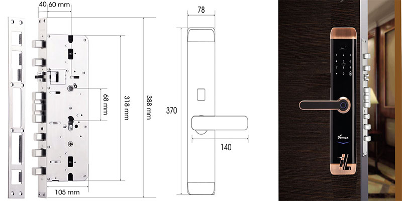 Khóa điện tử thông minh Demax SL768 - Hàng chính hãng