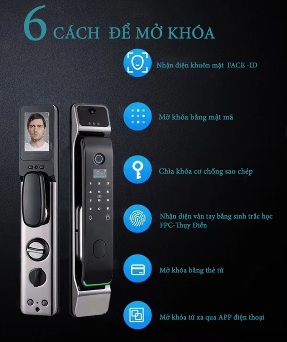 Khóa cửa điện tử thông minh Demax SL928 PB - Hàng chính hãng