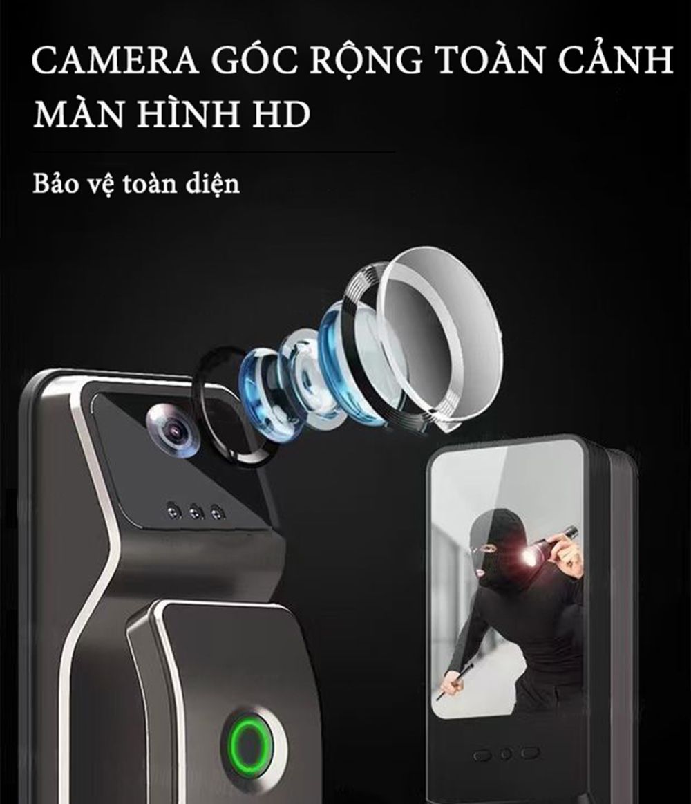 Khóa cửa điện tử thông minh Demax SL928 PB - Hàng chính hãng