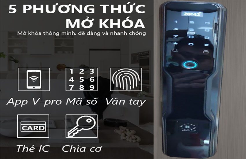 Các hình thức mở khóa của Khóa điện tử vân tay Kassler KL-789
