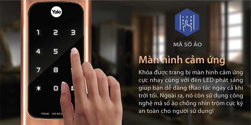 Màn hình của Khóa cửa vân tay điện tử Yale YMG40