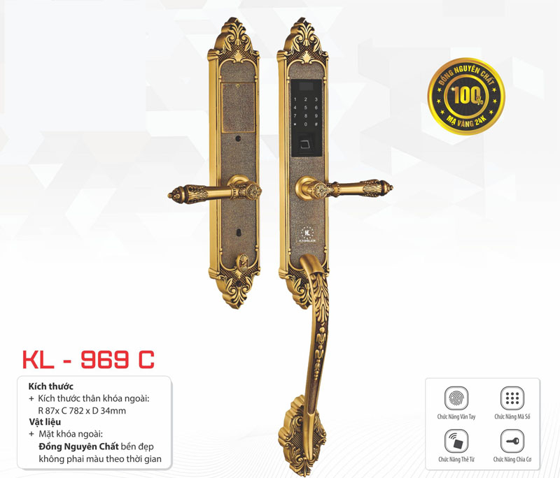 Khóa điện tử thông minh Kassler KL-969C - Hàng chính hãng