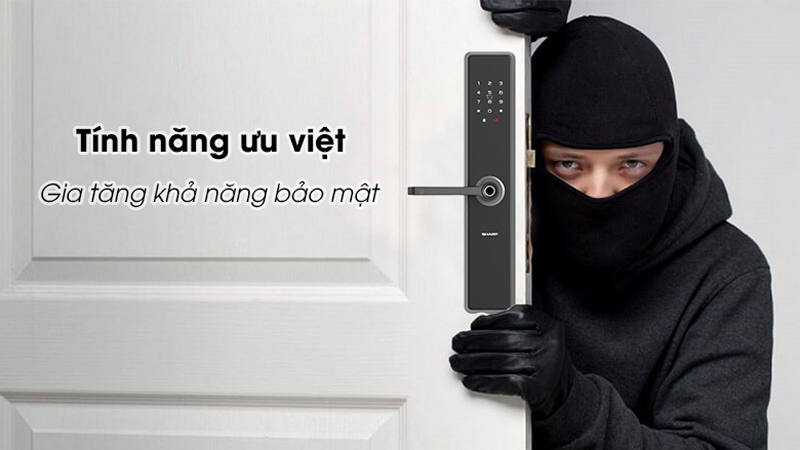 Khoá vân tay thông minh Sharp A1-B - Hàng chính hãng