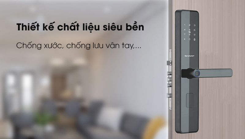Khóa cửa vân tay thông minh Sharp T1-B - Hàng chính hãng