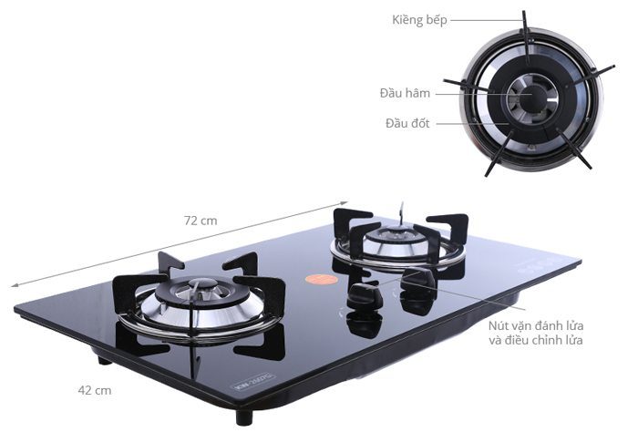 Bếp gas âm Kiwa KW-2607G