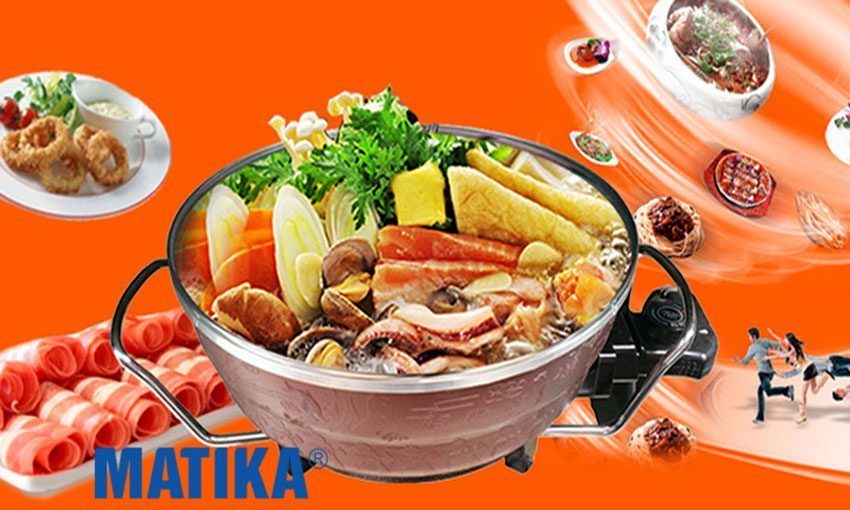 Lẩu điện dây liền Matika MTK-9030 - Hàng chính hãng