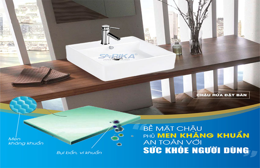 Lavabo đặt bàn Sarika SR-2001 - Hàng chính hãng