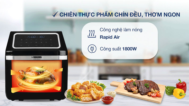 Lò chiên không dầu Hakawa HK-AF12L - Hàng chính hãng