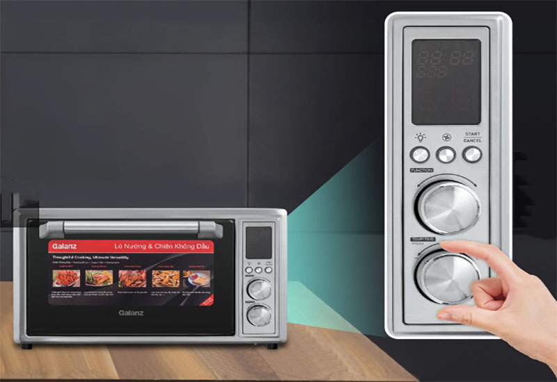 Lò chiên không dầu và nướng đối lưu Galanz KF1830ELQ-H12U - Hàng chính hãng