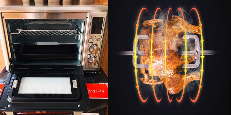 Lò chiên không dầu và nướng đối lưu Galanz KF1830ELQ-H12U - Hàng chính hãng