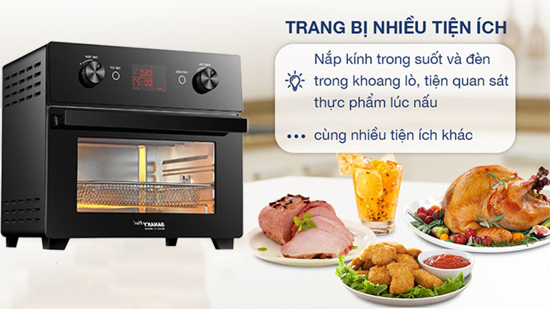 Lò chiên nướng không dầu Sanaky VH-2088S2D - Hàng chính hãng