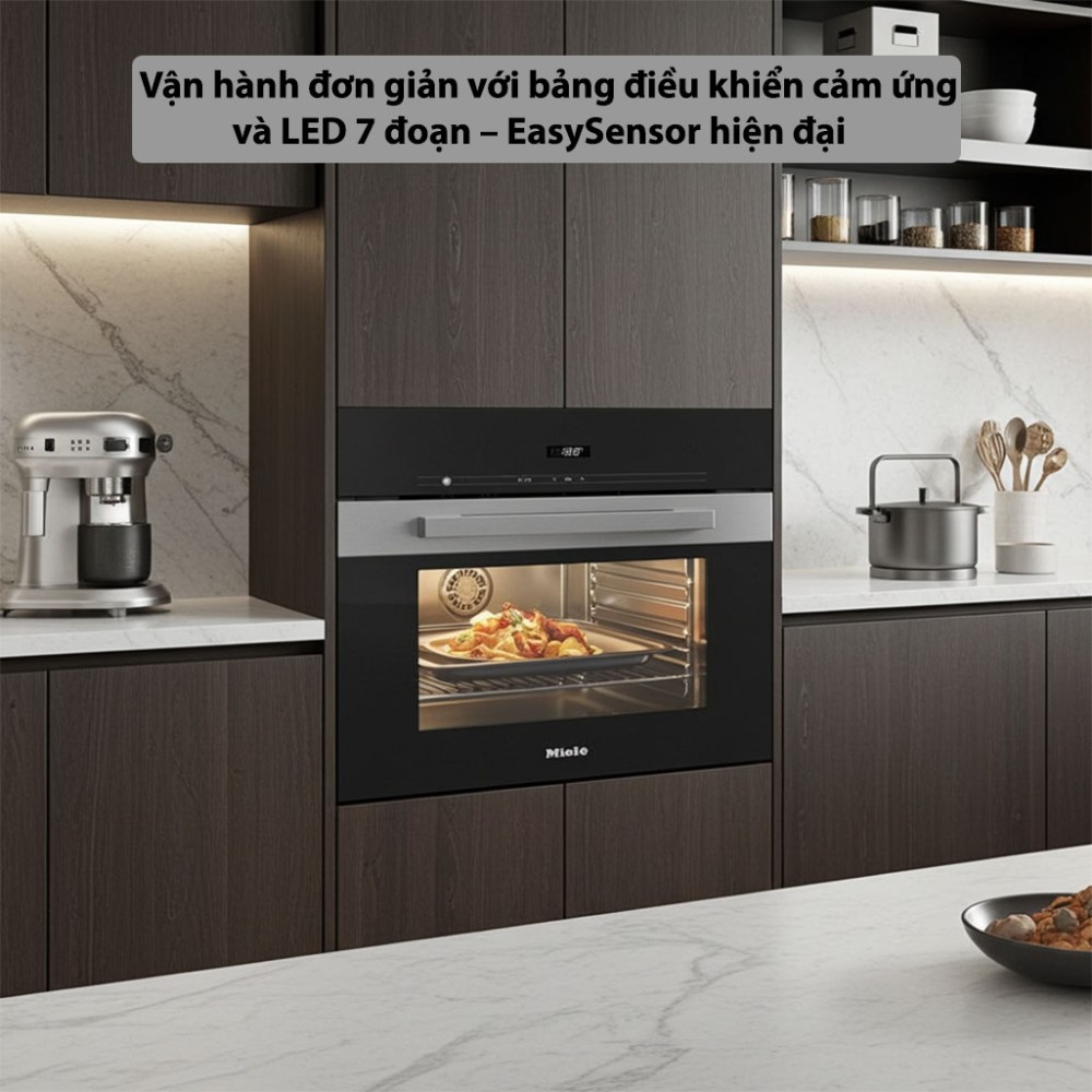 Lò hấp âm tủ Miele DG 2840 thiết kế bảng điều khiển hiện đại dễ sử dụng
