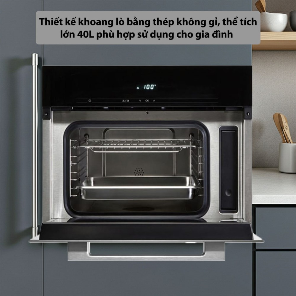 Lò hấp âm tủ Miele DG 2840 chất liệu bền bỉ, an toàn, dễ vệ sinh