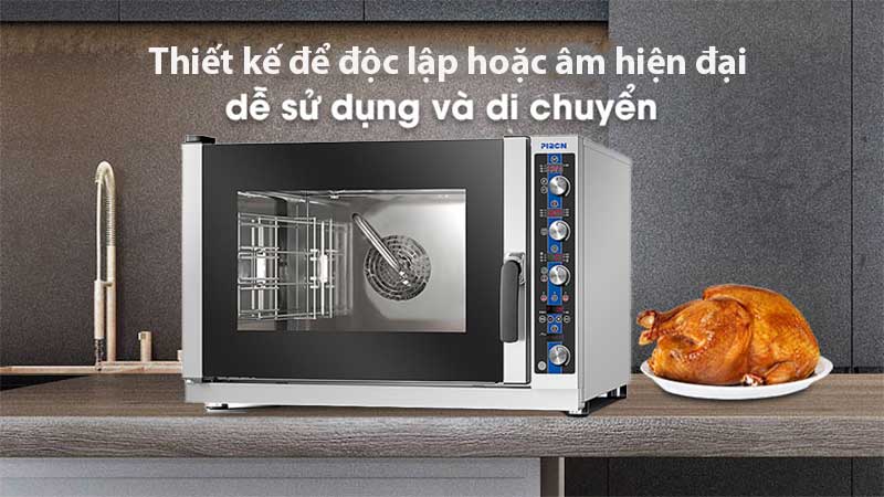 Lò hấp nướng đa năng Piron PF9104W - Hàng chính hãng