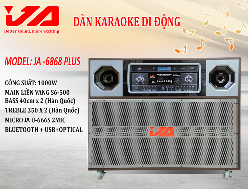 Loa kéo điện JA 6868PLUS - Hàng chính hãng