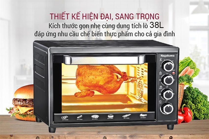 Lò nướng 38L Nagakawa NAG3238 - Hàng chính hãng