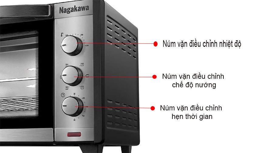 Bảng điều khiển của lò nướng 45L Nagakawa NAG3245