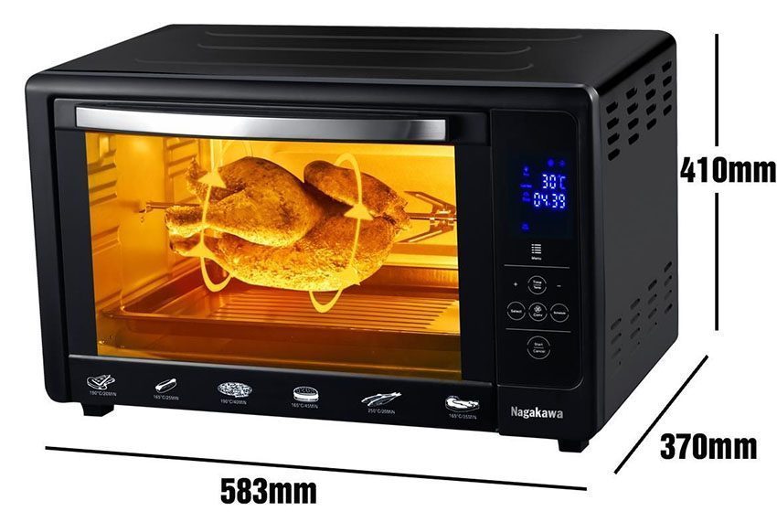 Kích thước của lò nướng 48L Nagakawa NAG3248A