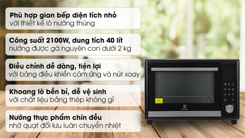 Lò nướng Electrolux EOT40DBD - Hàng chính hãng