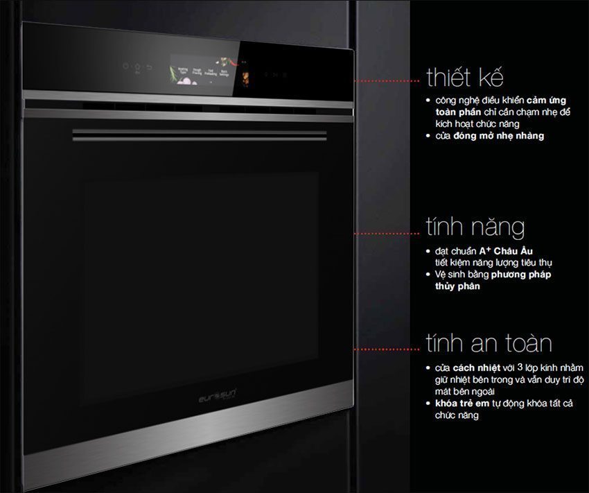 Lò nướng Eurosun EOV72TFT - Hàng chính hãng