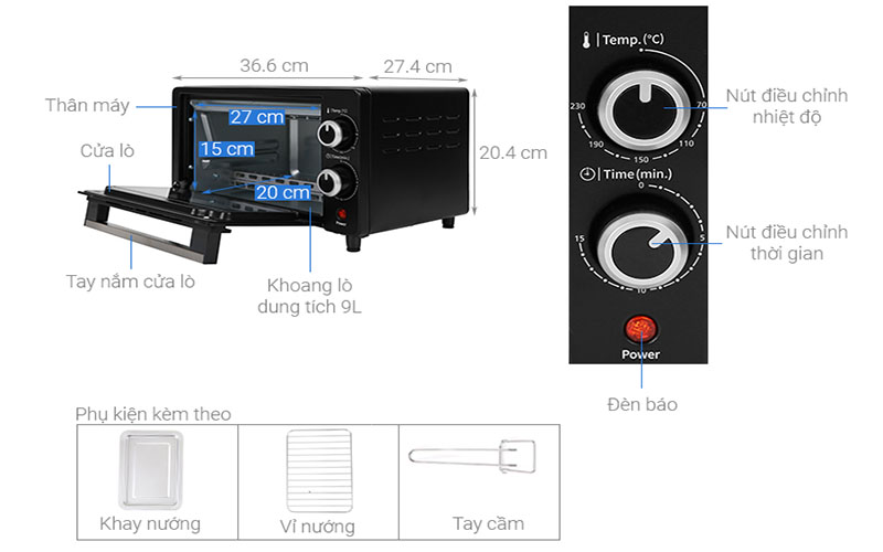 Lò nướng Panasonic NT-H900KRA - Hàng chính hãng