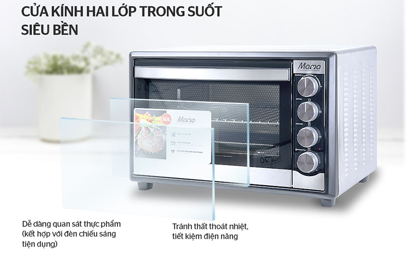 Cửa kính của Lò nướng Sunhouse Mama SHD4250S