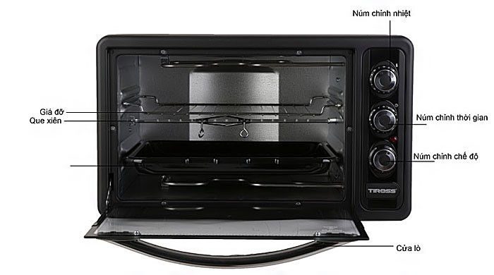 Lò nướng Tiross TS9602 Sản xuất tại Thổ Nhĩ Kỳ - Hàng chính hãng