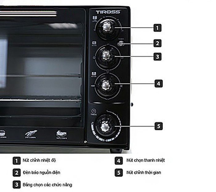 Lò nướng Tiross TS962 - Công suất 2000W - Hàng chính hãng