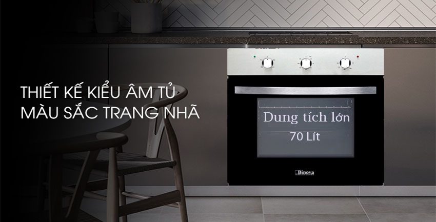 Lò nướng âm tủ Binova BI-55-SS - Hàng chính hãng