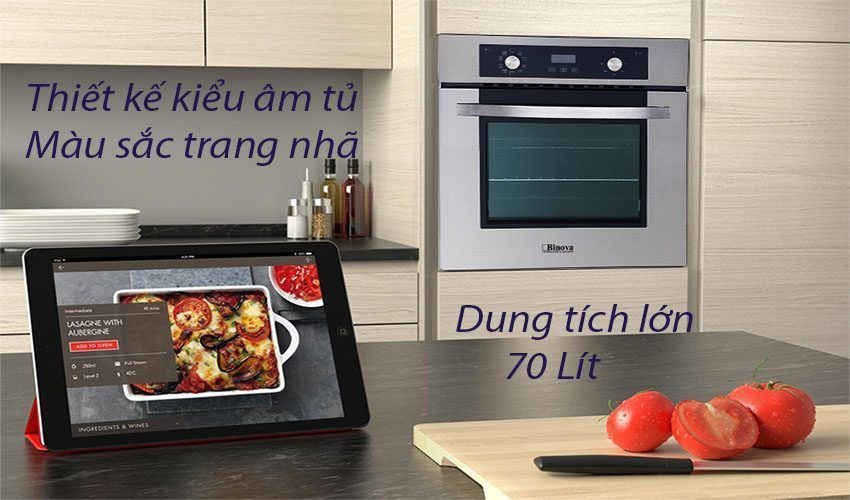 Lò nướng âm tủ Binova BI-66-ISO-SS - Hàng chính hãng