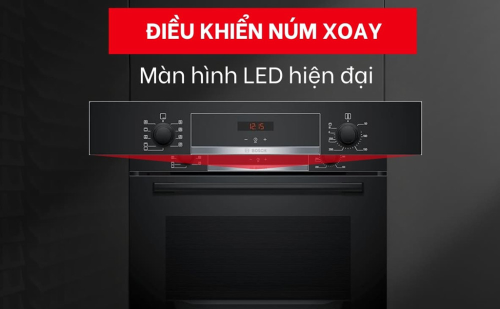 Núm xoay dễ thao tác, màn hình LED hiển thị rõ ràng.