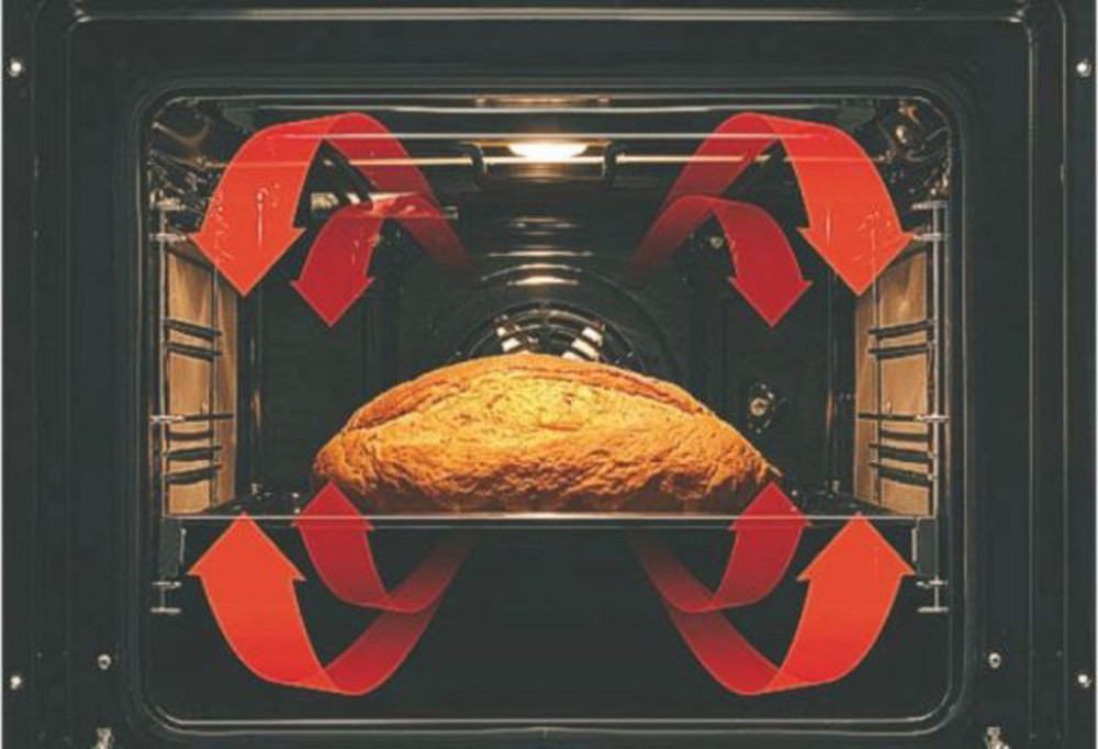 Công nghệ gia nhiệt 3D Hotair, khí nóng đồng đều trong khoang lò, giúp món ăn chín đều