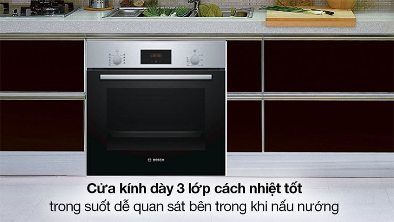 Thiêt kế cửa của Lò nướng âm tủ Bosch HBF114BS0