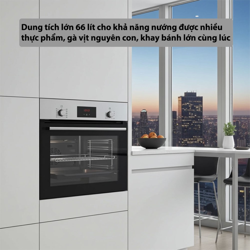 Lò nướng âm tủ Bosch HBF512BS1H 66L - Series 2 - Hàng chính hãng