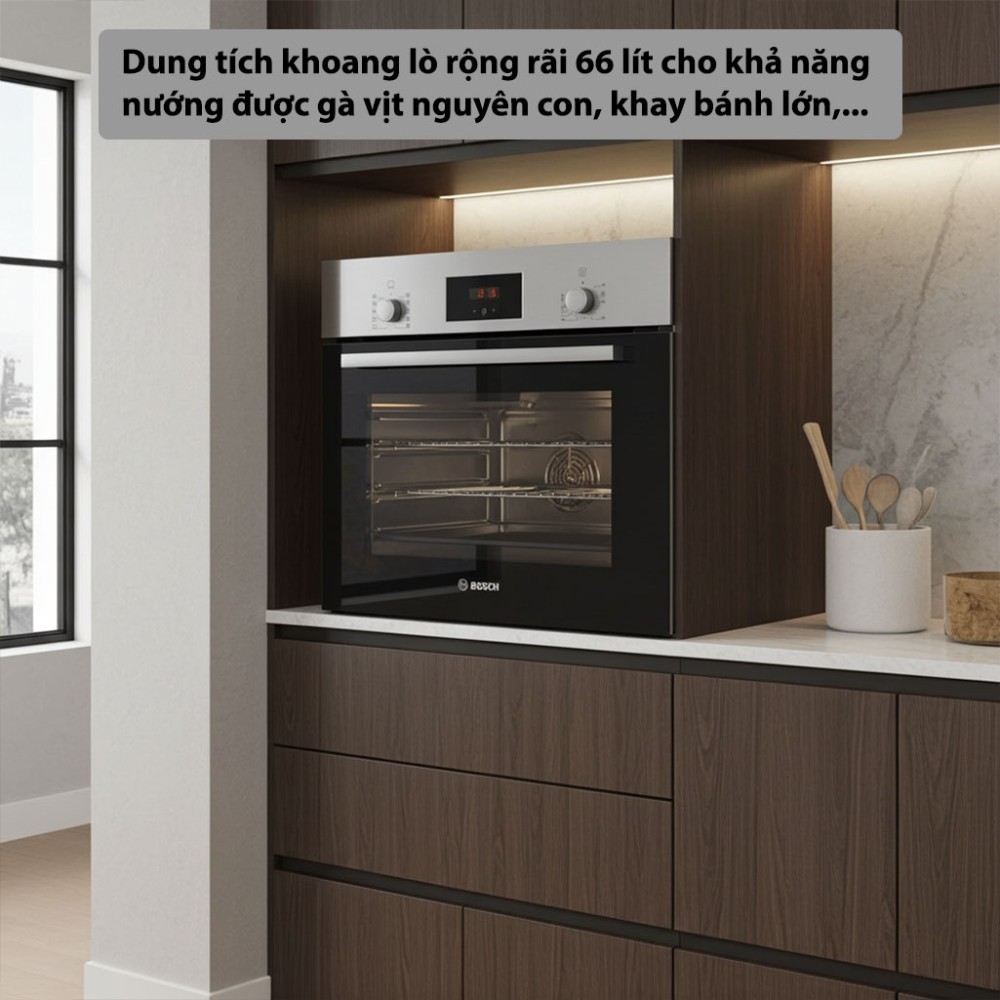 Lò nướng âm tủ Bosch HBF512BS1T - Series 2 - Hàng chính hãng